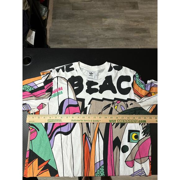 Adidas CM Tee Beach Print AOP Big Graphic Camel Size Large CE2272 - Picture 4 of 7